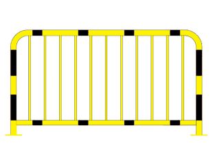 Bariera chodnikowa U-11a szczeblinkowa | na stopie, żółto-czarna